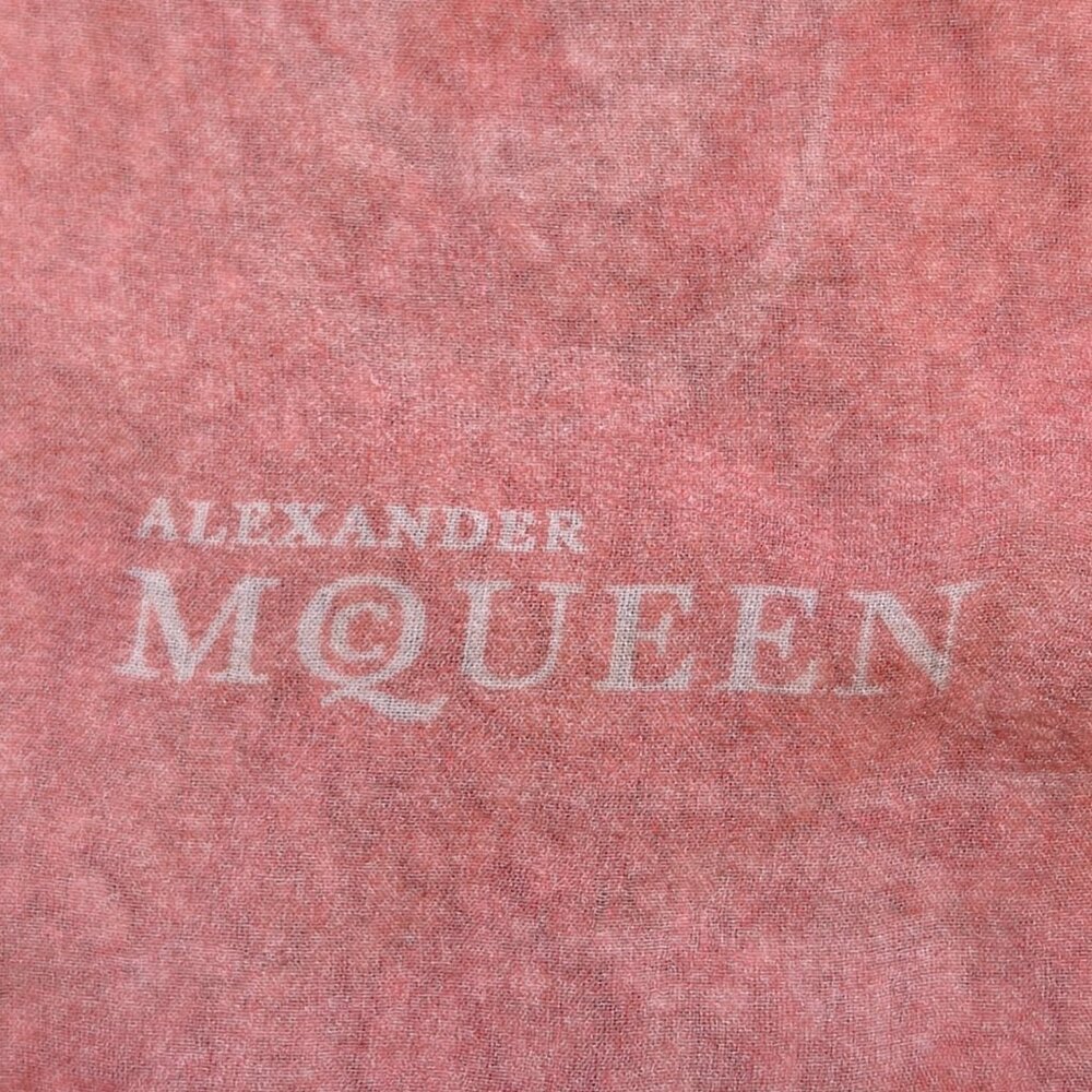 NWT McQueen Skull Scarf Silk Gradient Pink Ombre - Picture 5 of 10